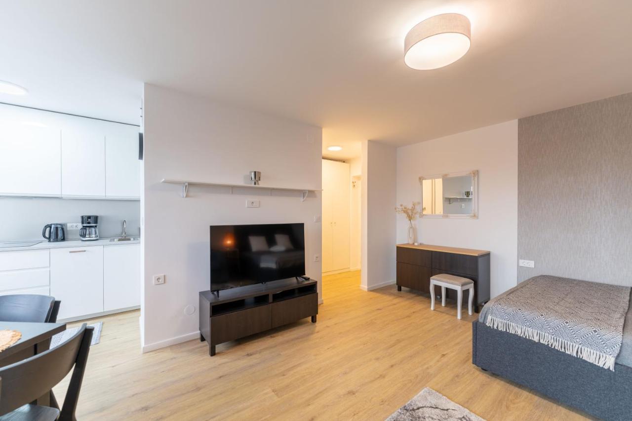Elegant Tour As Studio Gilly With Open Views And A Balcony In The Center Ljubljana Buitenkant foto